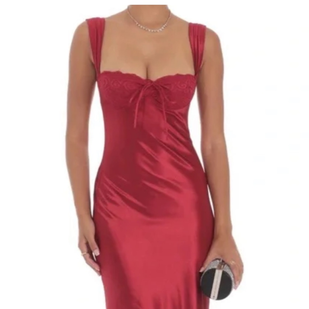 Lucy in the Sky Red Satin Chemise